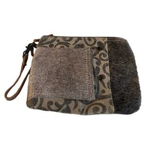 Myra Bag Zipper Bag Wristlet Pouch with Strap and Pocket